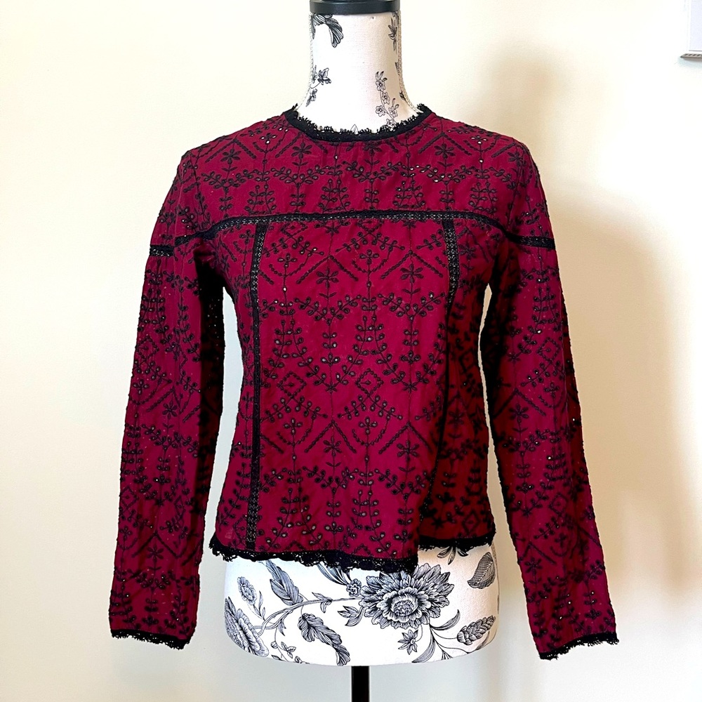 NWT 🏷️ Zara embroidered blouse